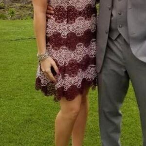 En-creme Women's Burgundy and Purple Dress